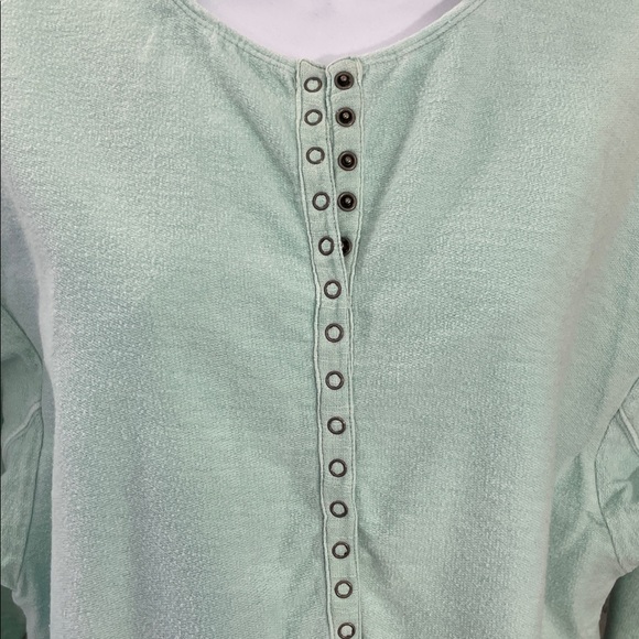 Urban Outfitters Out From Under Peggy Snap Button Romper in a mint green color - Picture 3 of 9